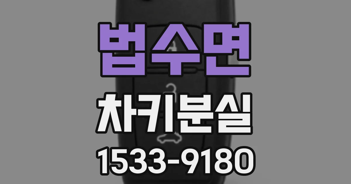 법수면 차키분실