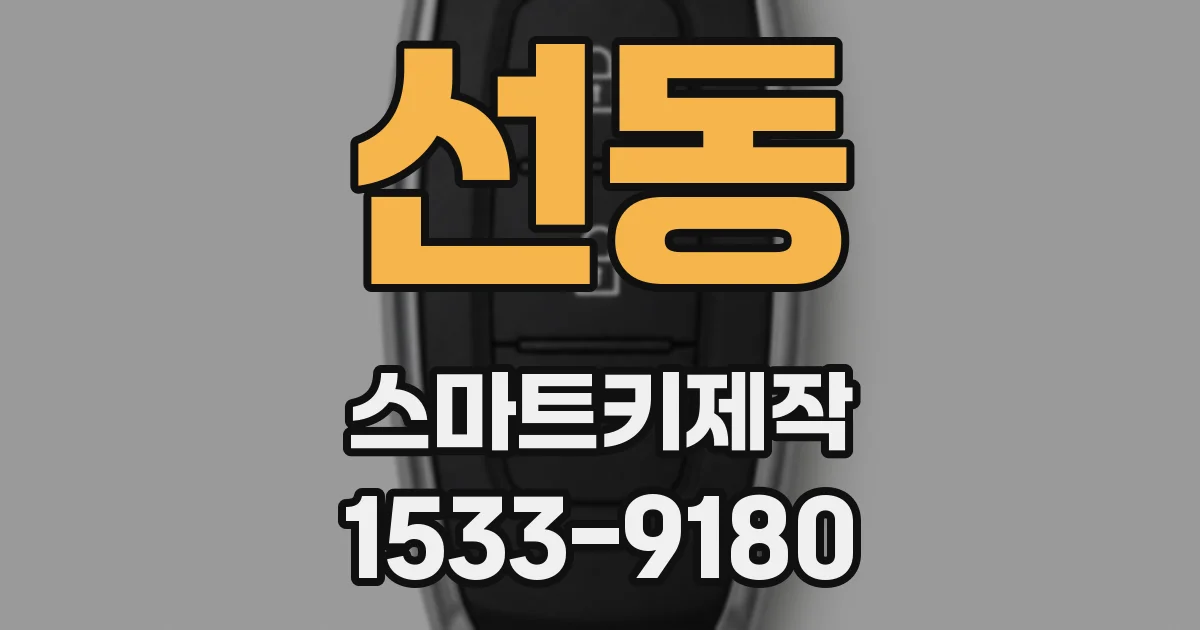 선동 스마트키제작