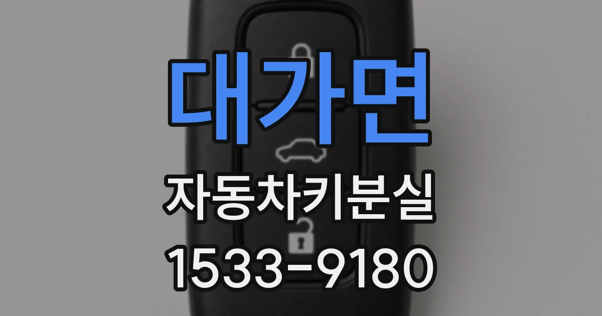 대가면 자동차키분실