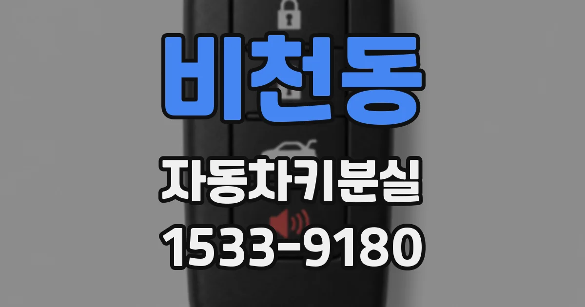 비천동 자동차키분실