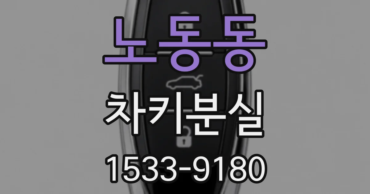 노동동 차키분실