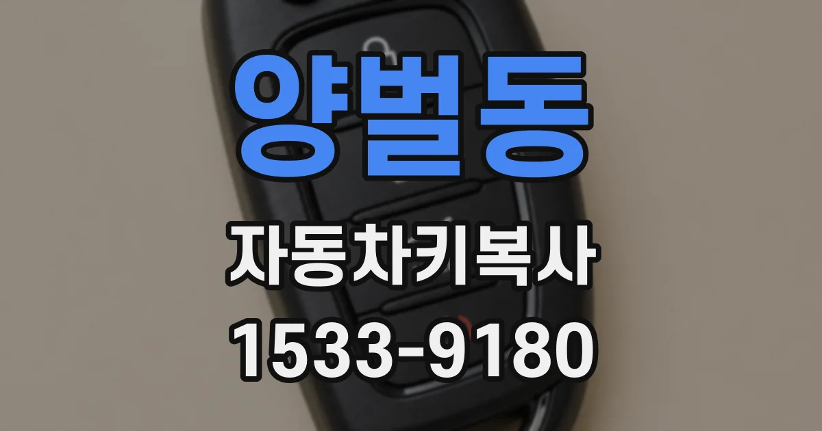 양벌동 자동차키복사