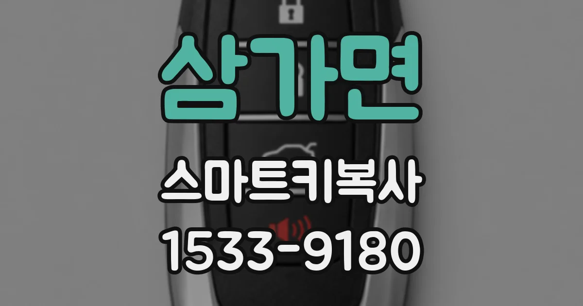 삼가면 스마트키복사