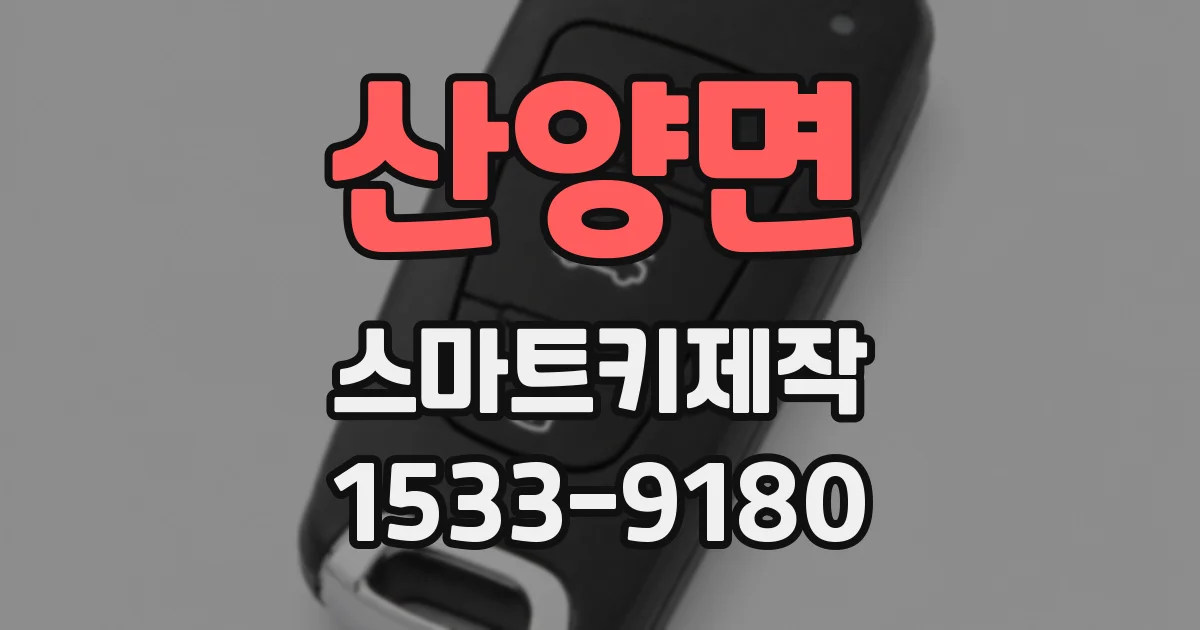 산양면 스마트키제작