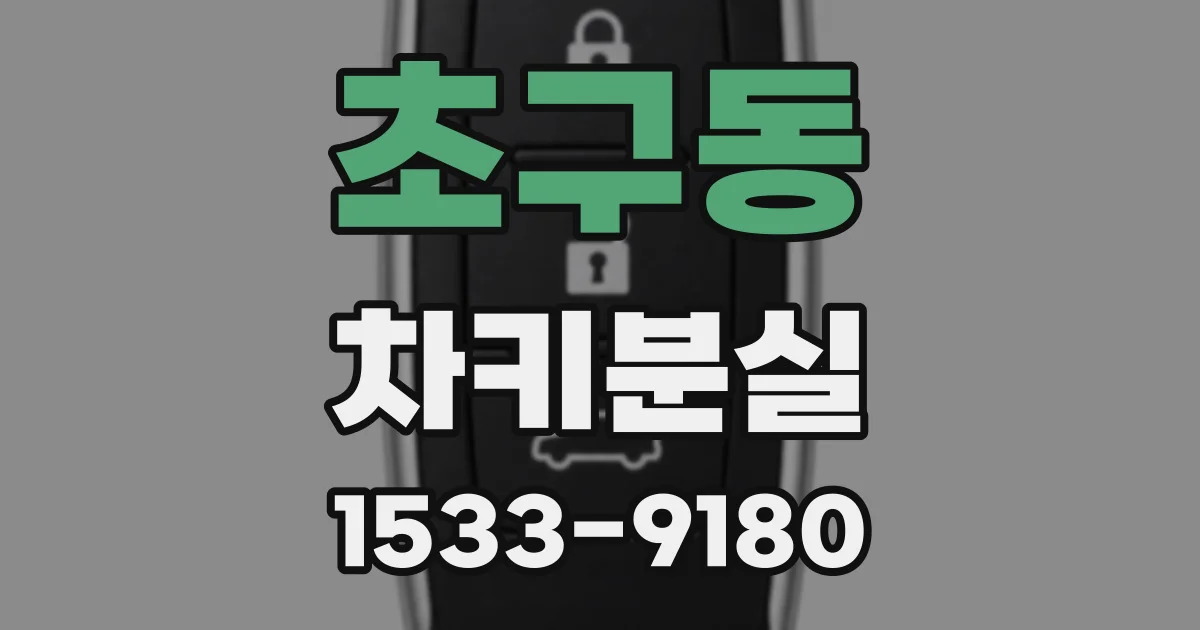 초구동 차키분실