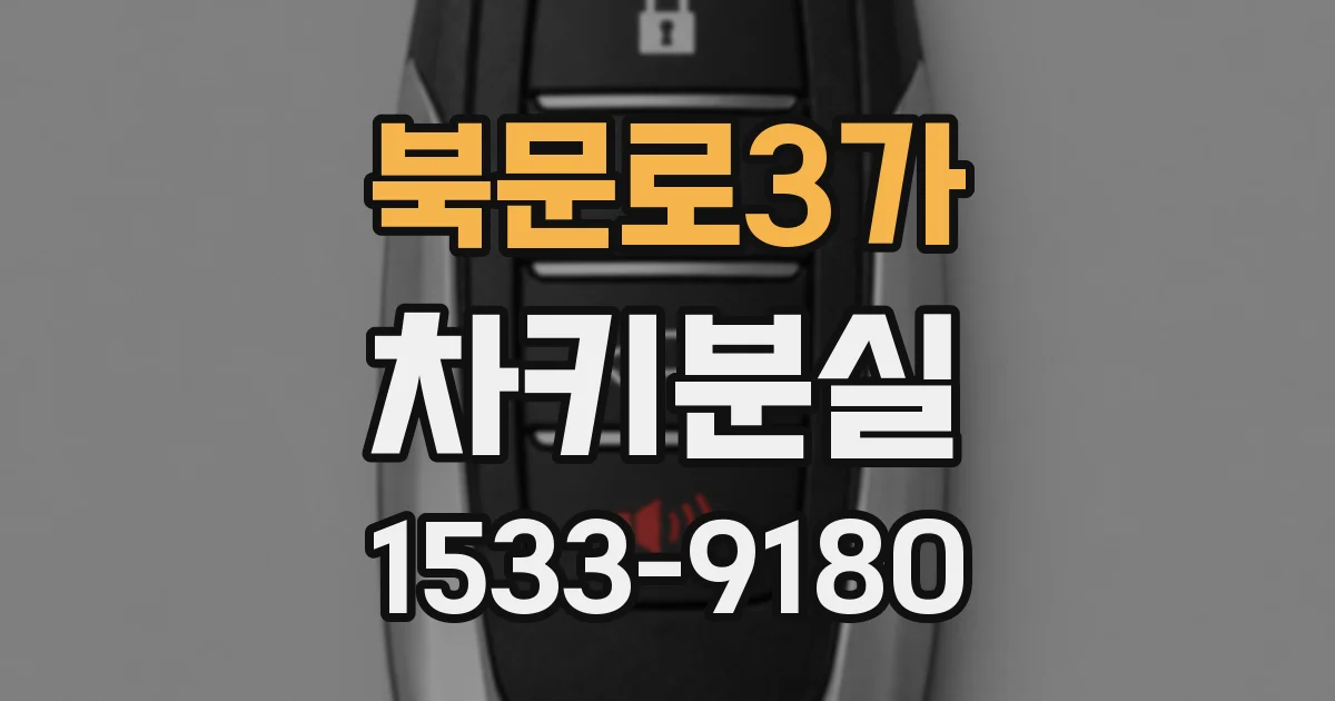 북문로3가 차키분실