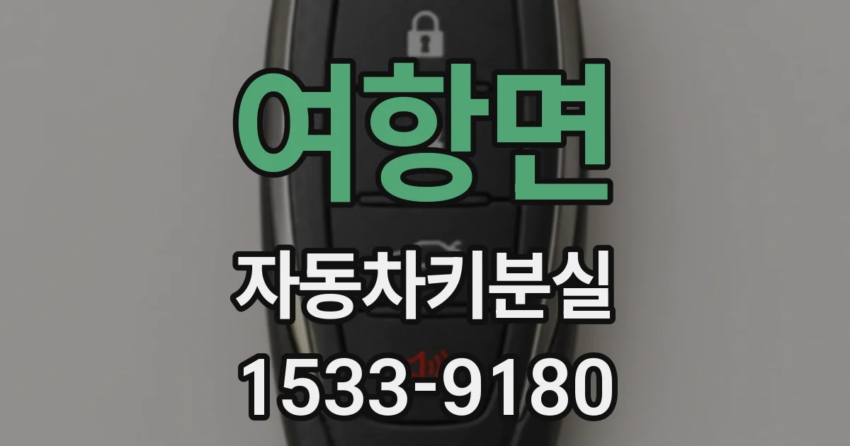 여항면 자동차키분실