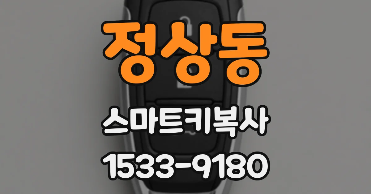 정상동 스마트키복사