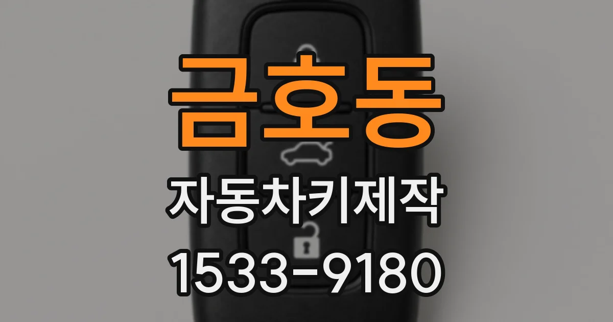 금호동 자동차키제작
