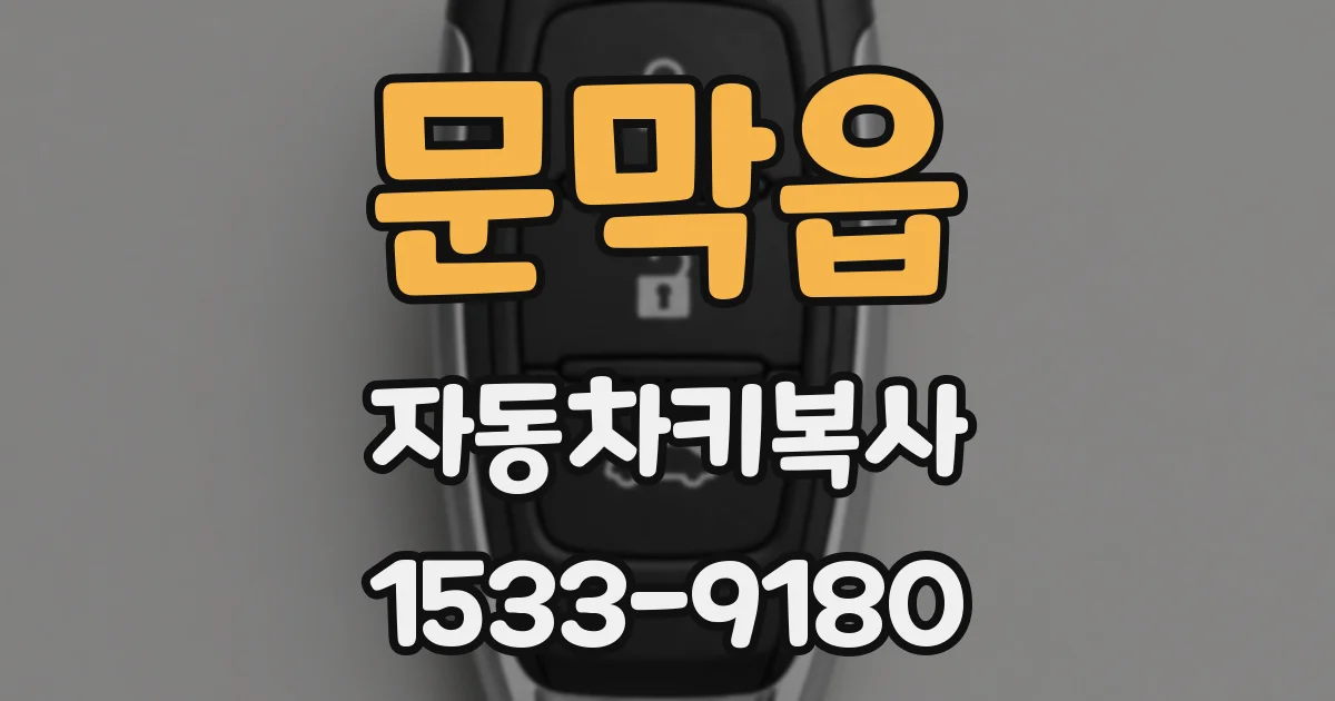 문막읍 자동차키복사