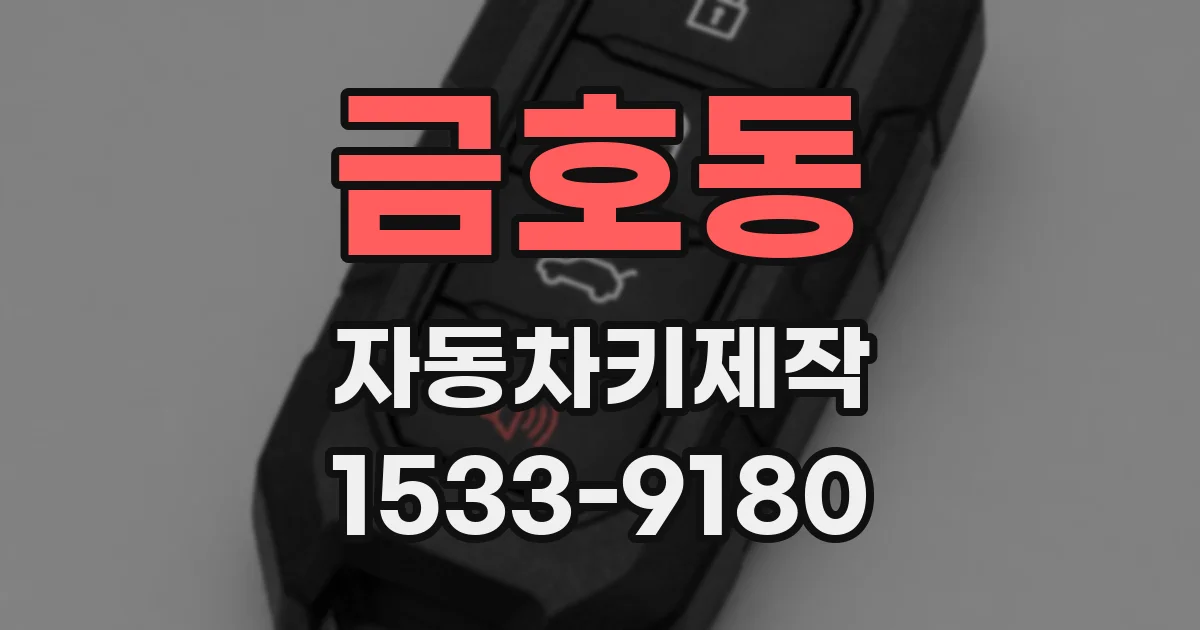 금호동 자동차키제작