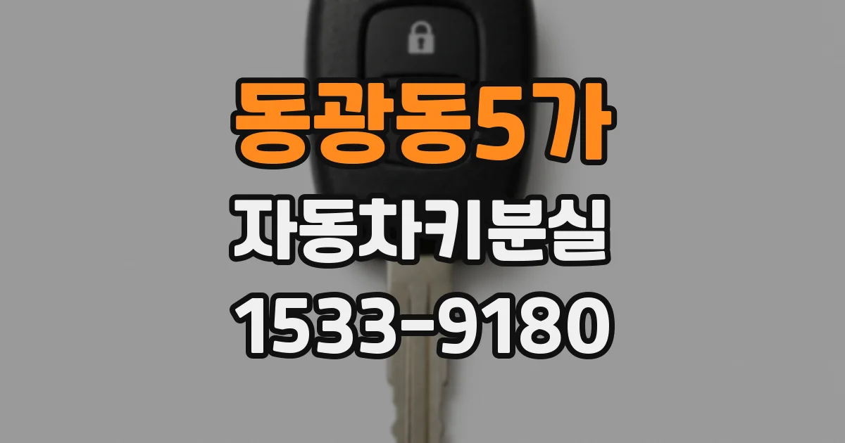 동광동5가 자동차키분실