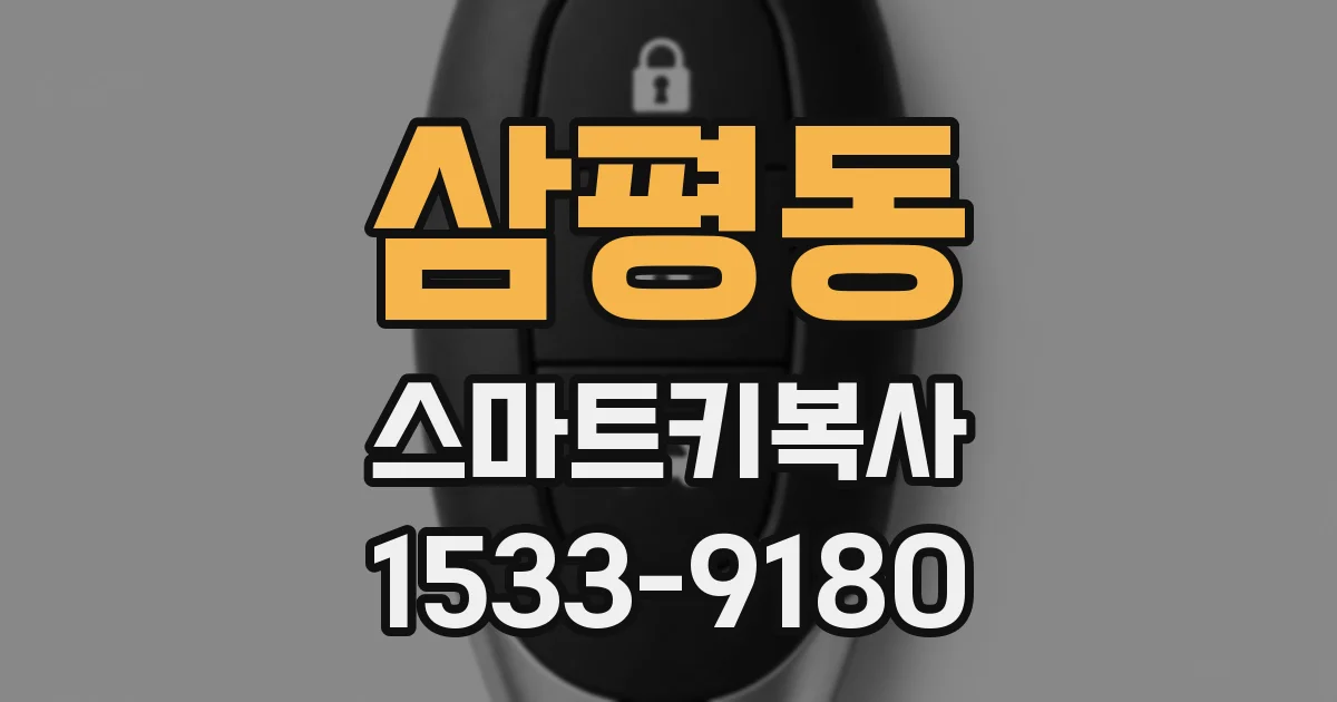 삼평동 스마트키복사