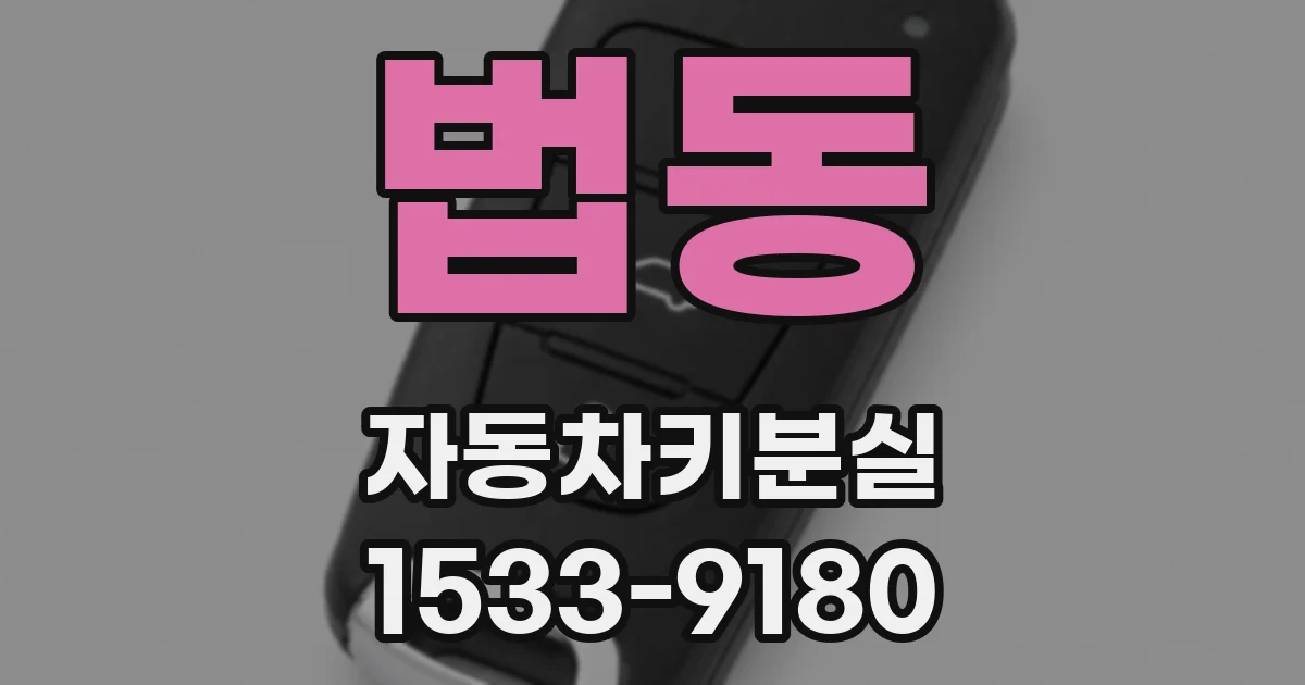 법동 자동차키분실
