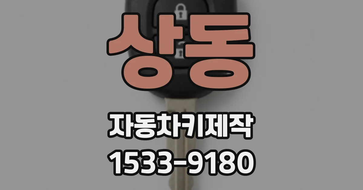 상동 자동차키제작