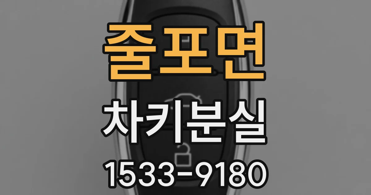 줄포면 차키분실