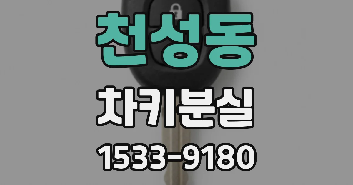 천성동 차키분실