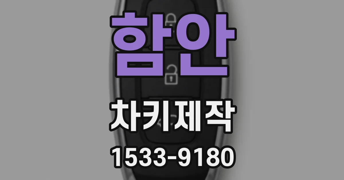 함안 차키제작