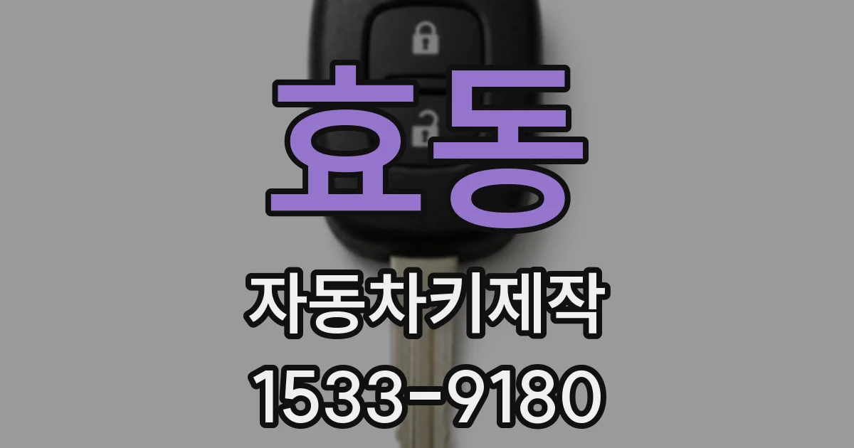효동 자동차키제작