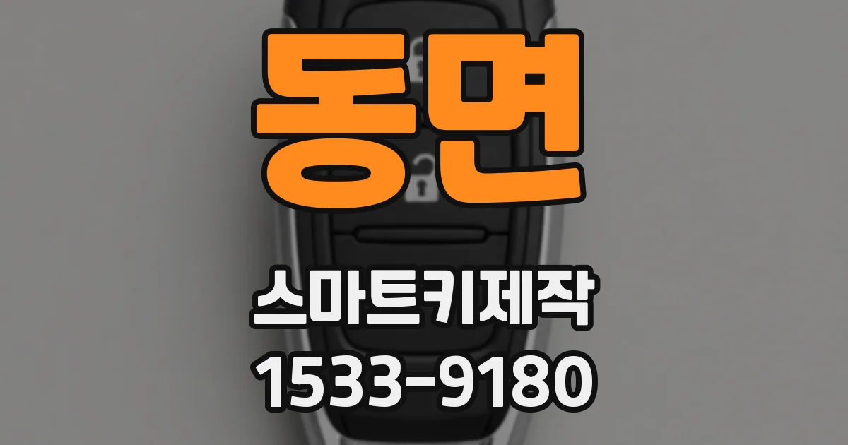 동면 스마트키제작