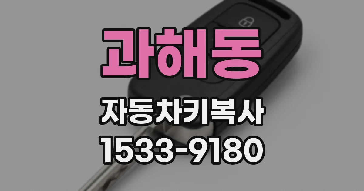 과해동 자동차키복사