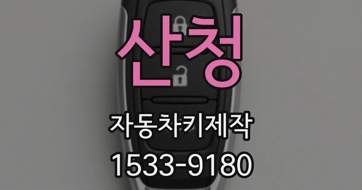 산청 자동차키제작