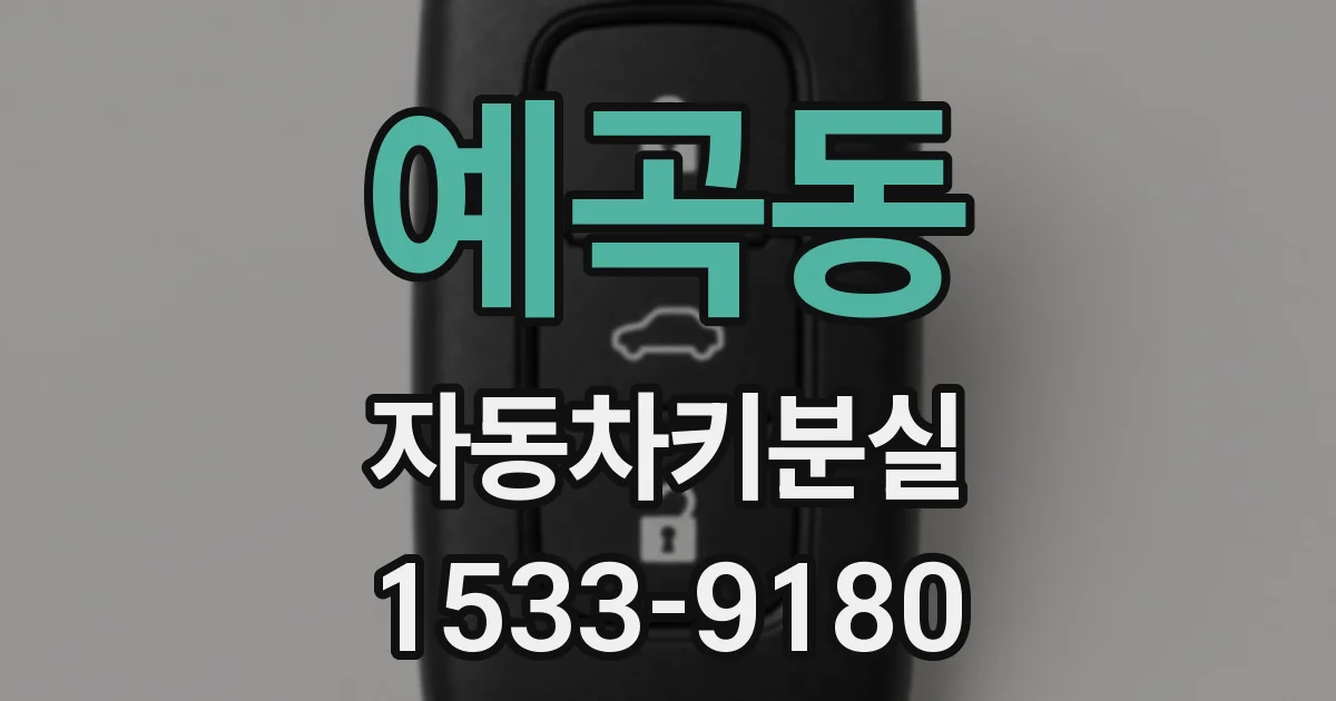 예곡동 자동차키분실