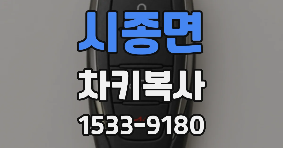 시종면 차키복사