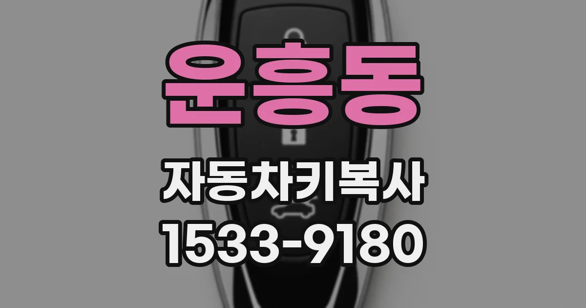 운흥동 자동차키복사
