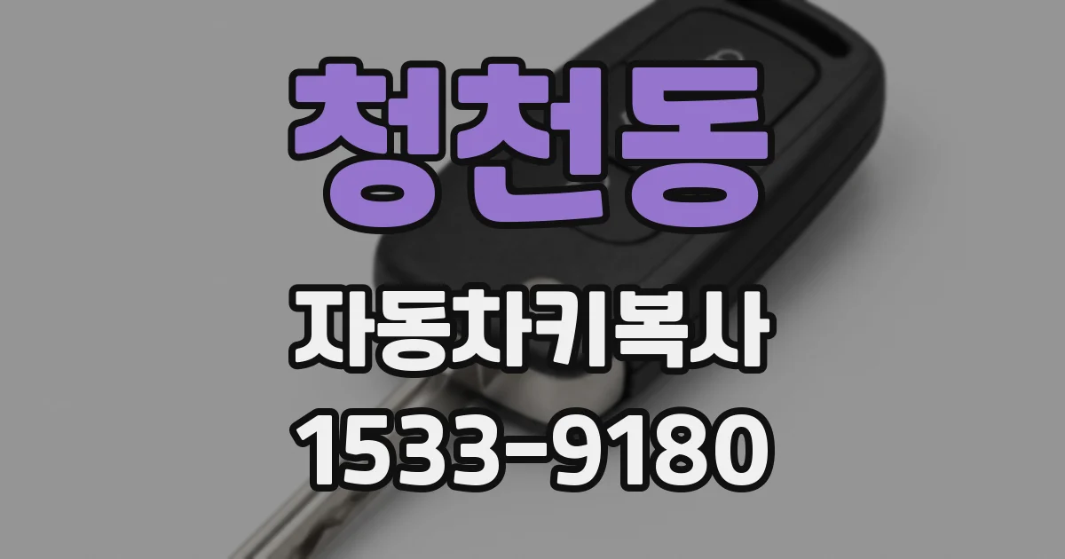청천동 자동차키복사