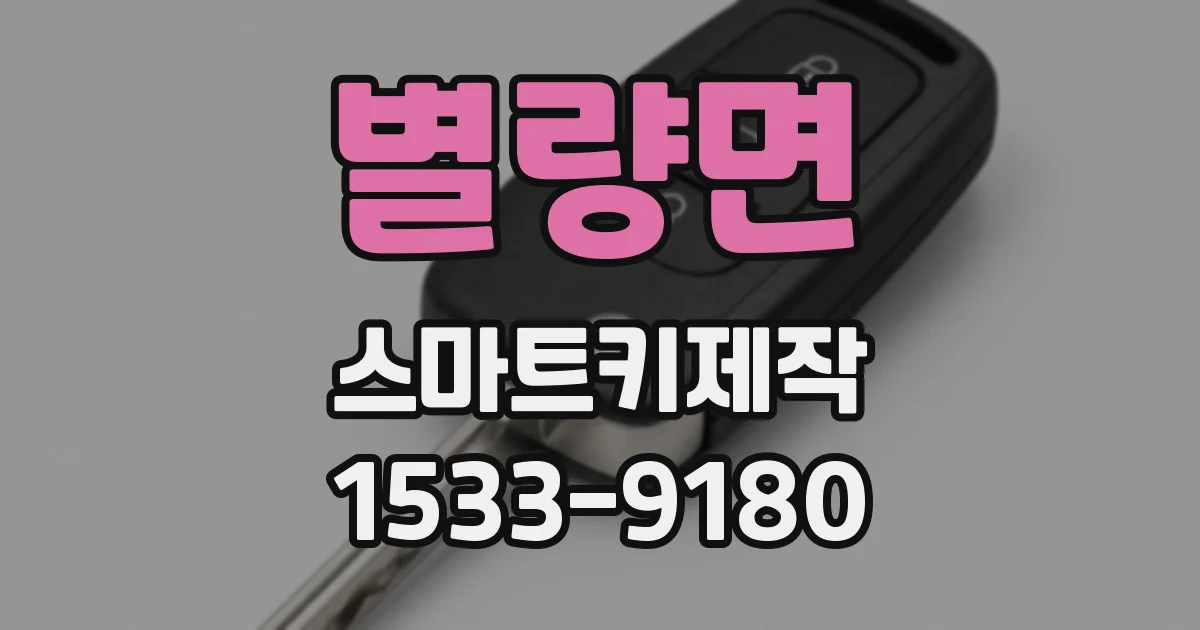 별량면 스마트키제작