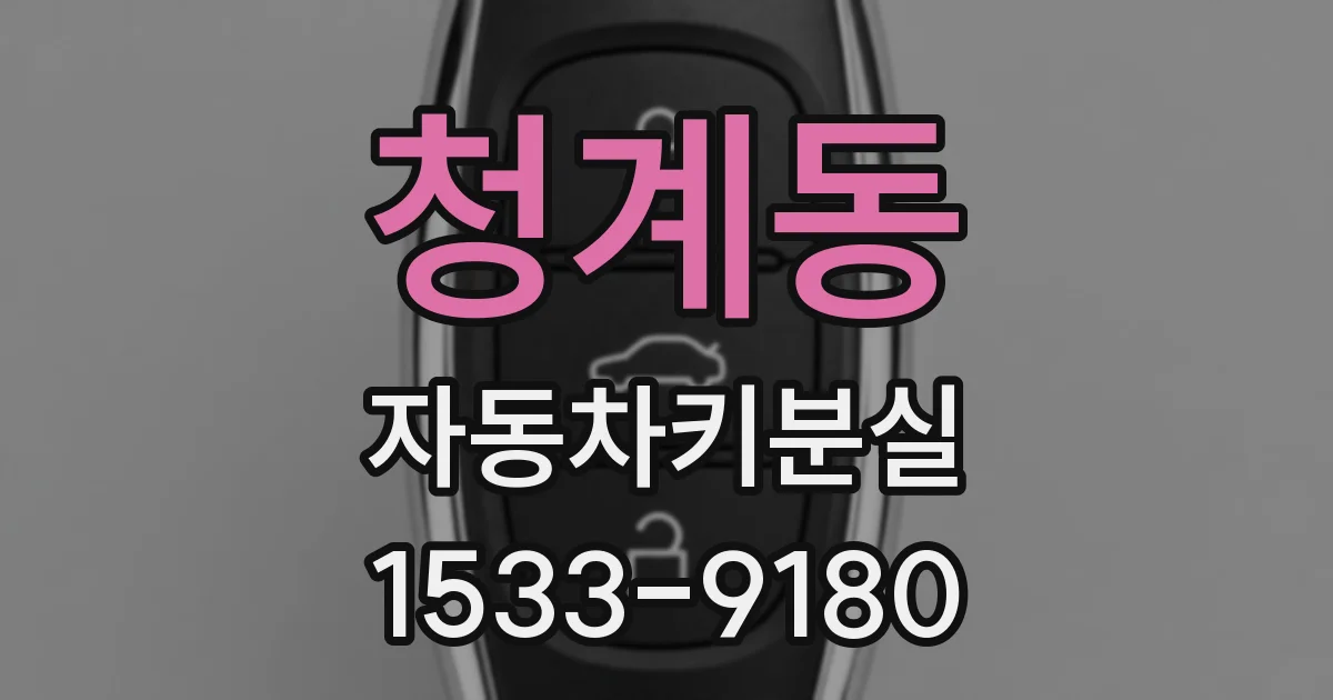 청계동 자동차키분실
