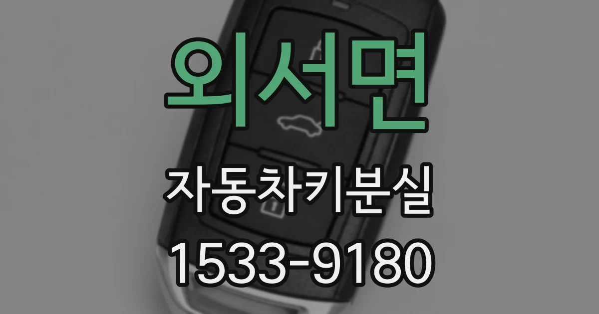 외서면 자동차키분실