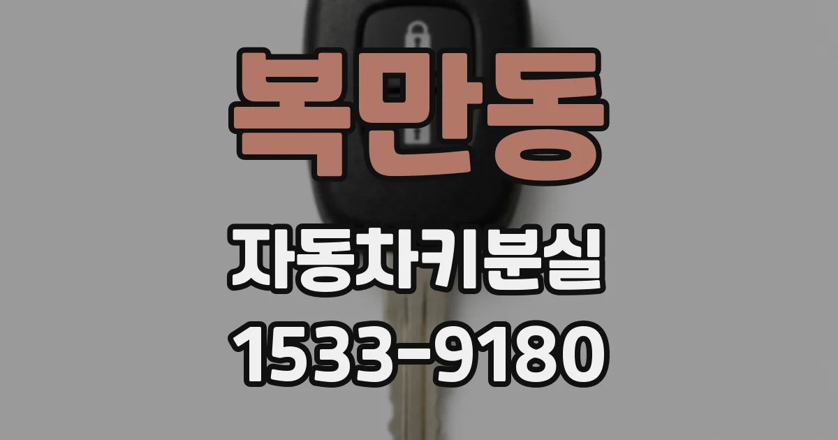 복만동 자동차키분실