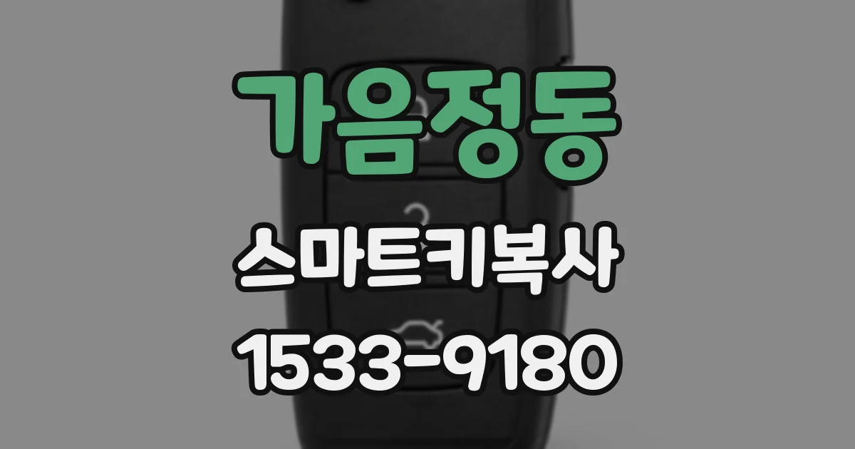가음정동 스마트키복사