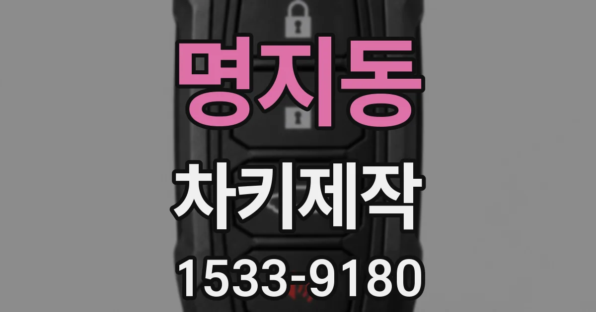 명지동 차키제작