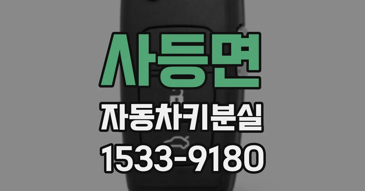 사등면 자동차키분실