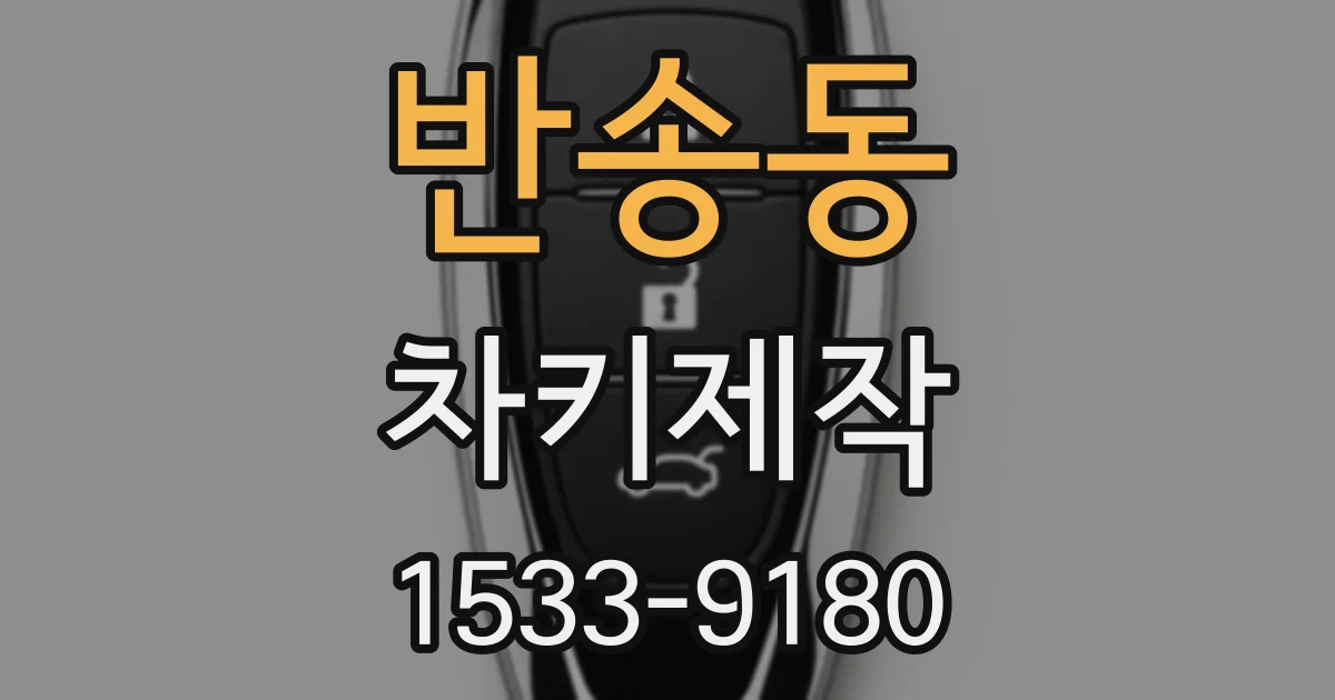 반송동 차키제작