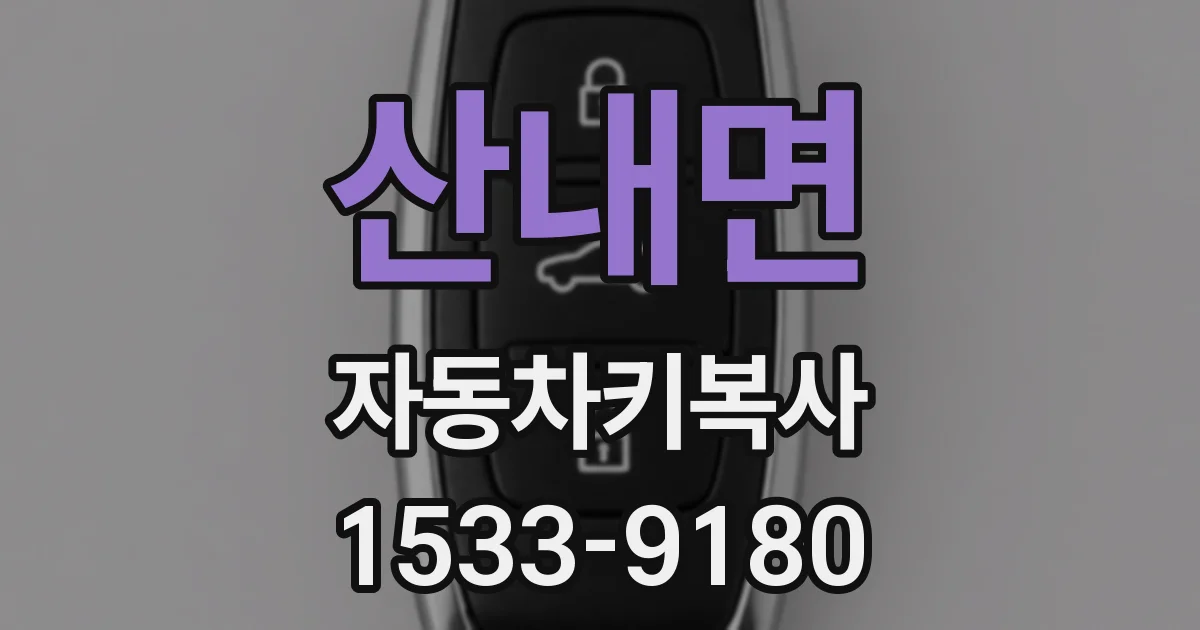 산내면 자동차키복사
