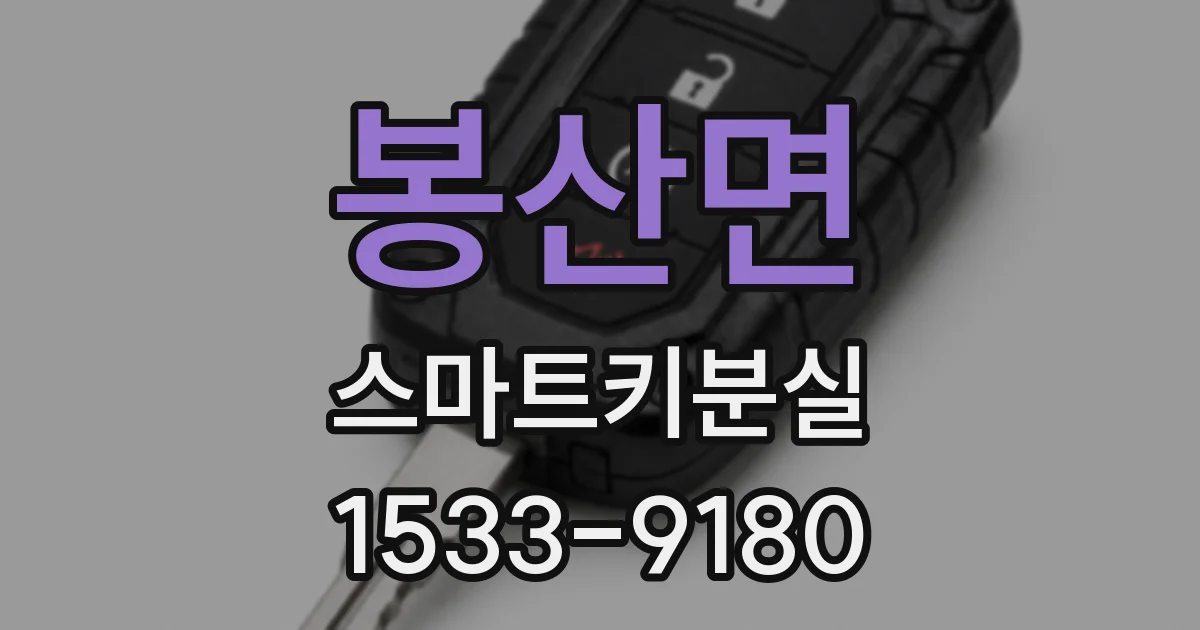 봉산면 스마트키분실