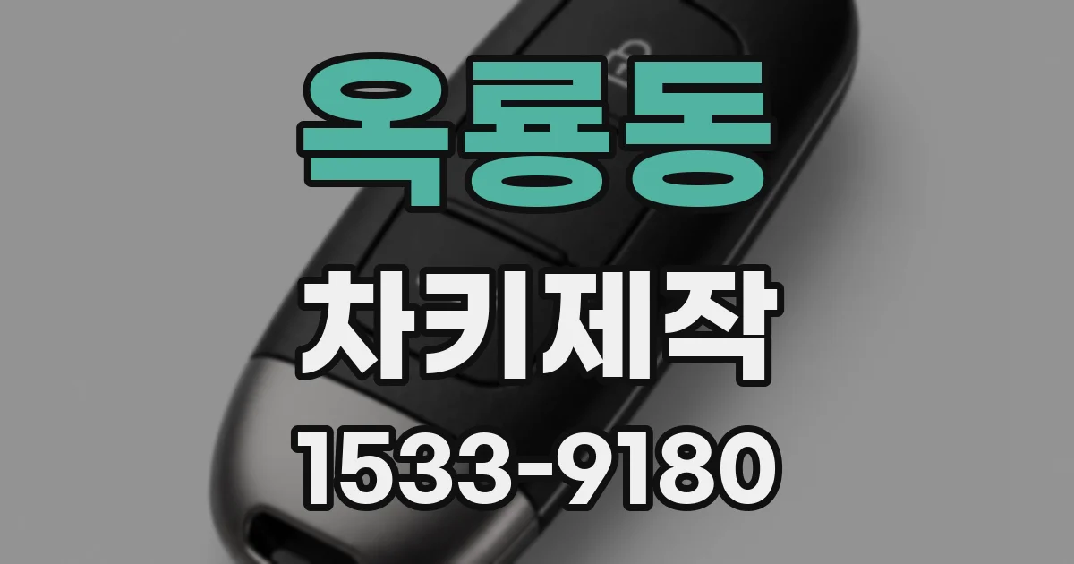 옥룡동 차키제작