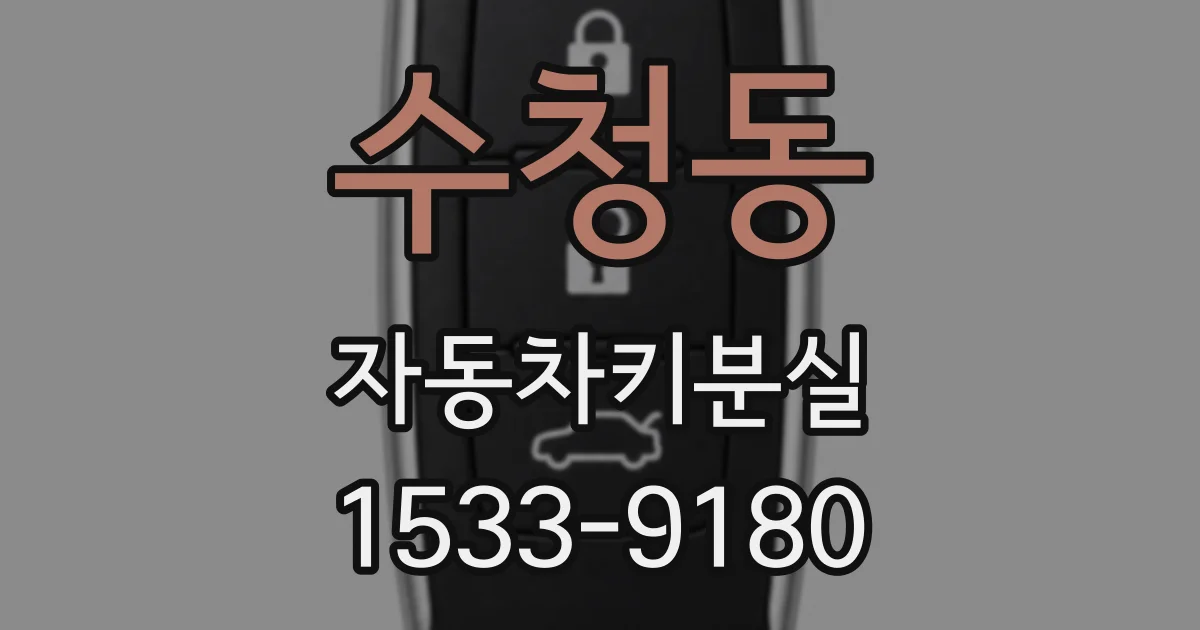 수청동 자동차키분실