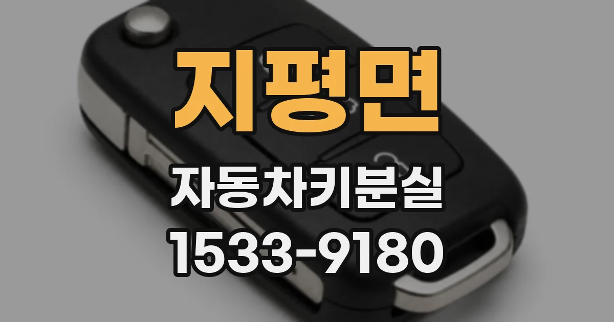 지평면 자동차키분실