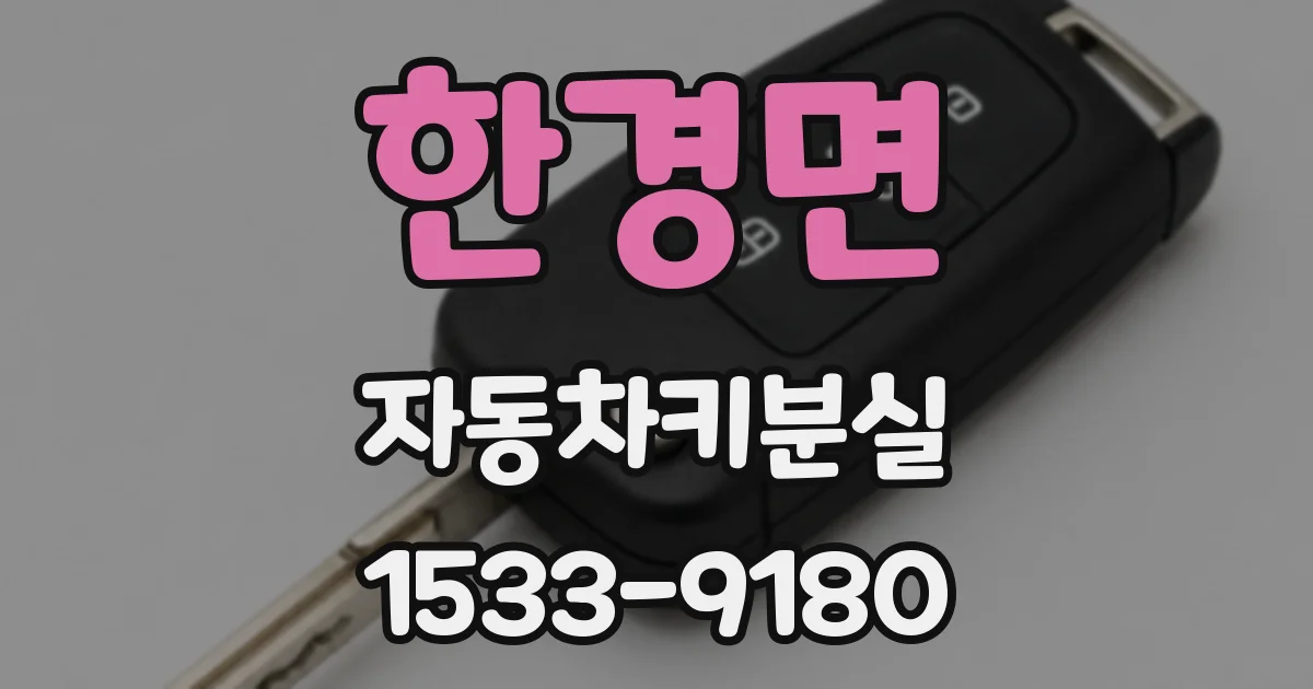 한경면 자동차키분실