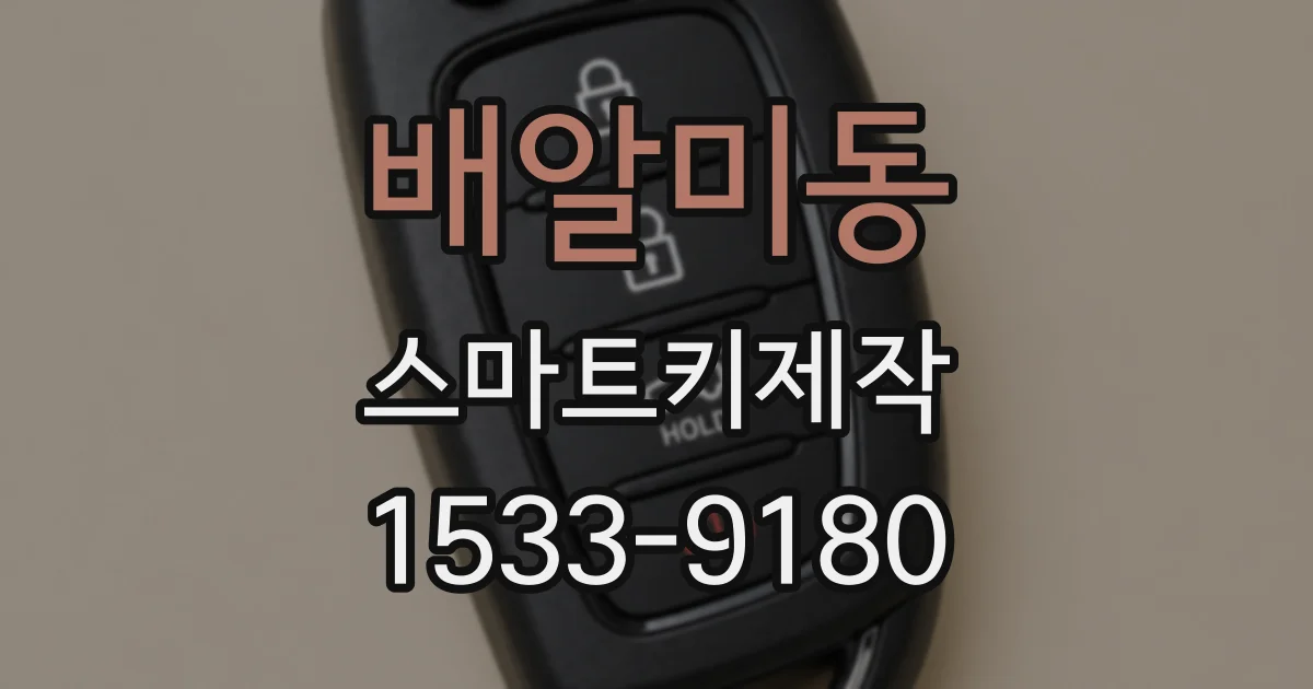 배알미동 스마트키제작