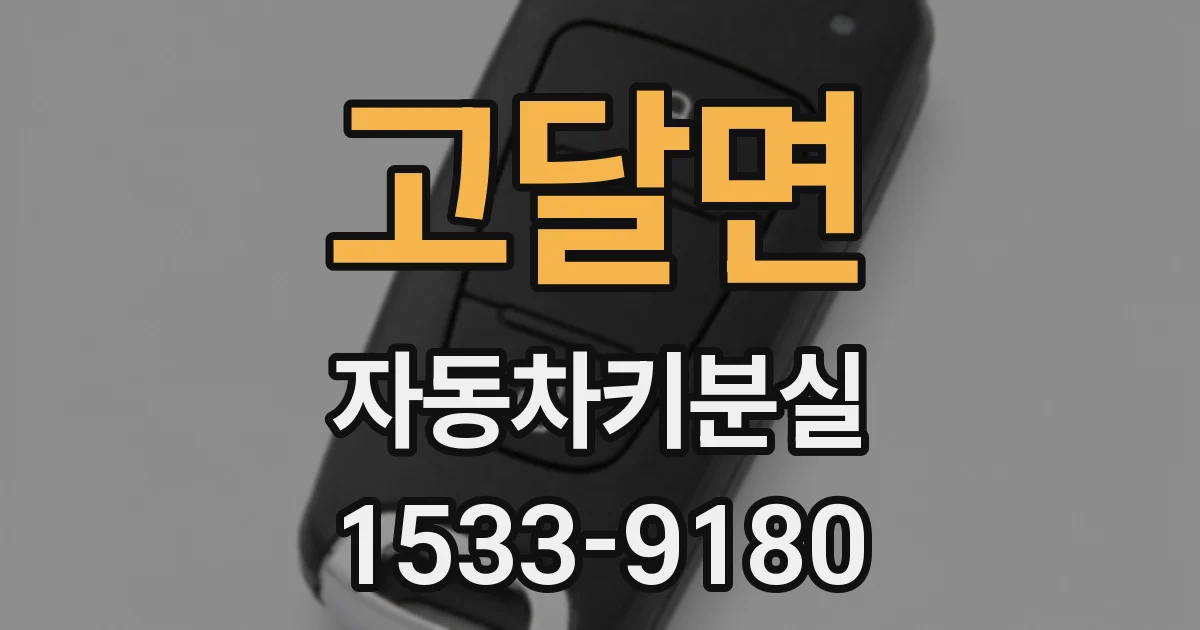 고달면 자동차키분실