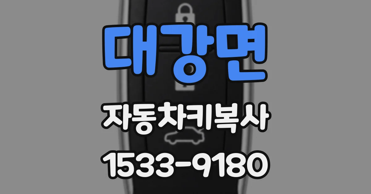 대강면 자동차키복사
