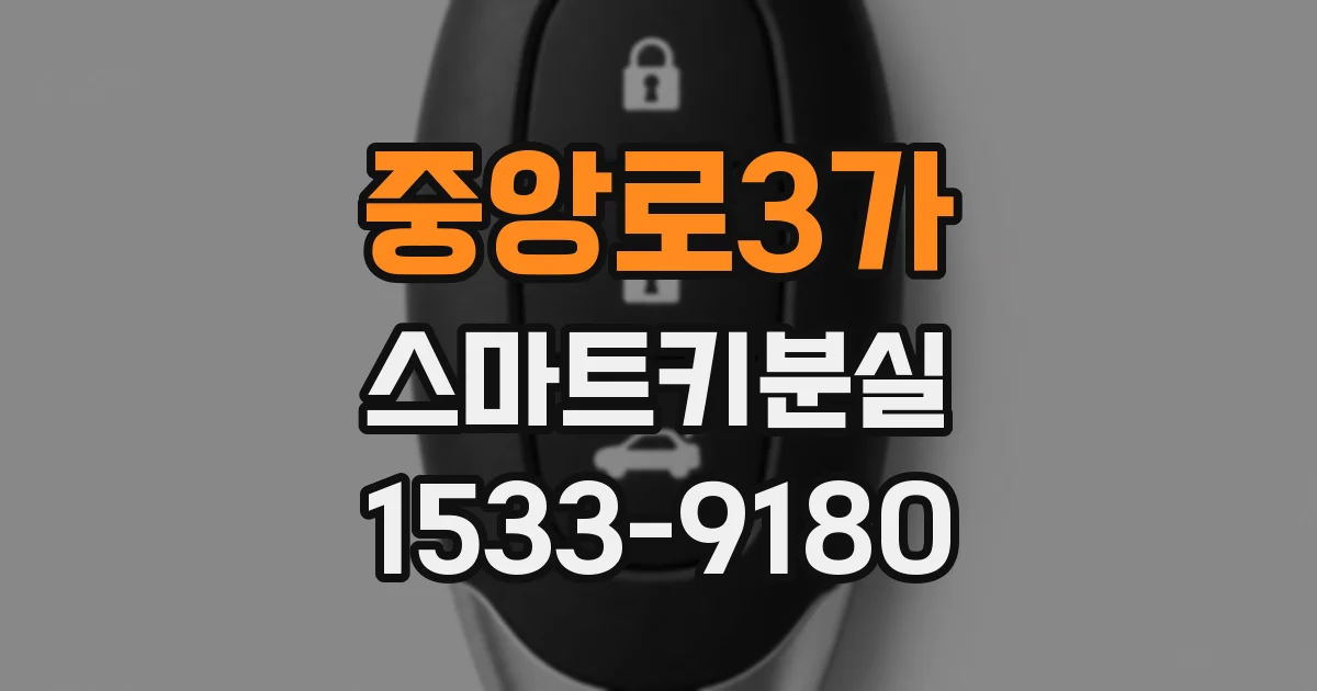 중앙로3가 스마트키분실