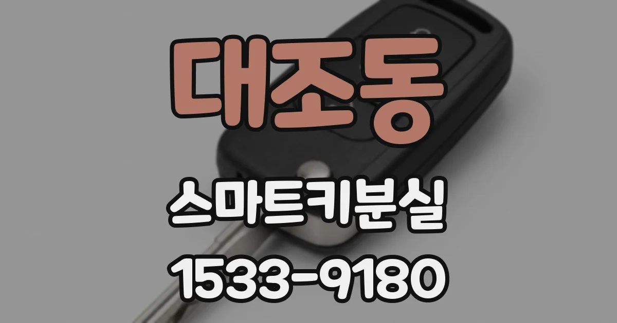 대조동 스마트키분실