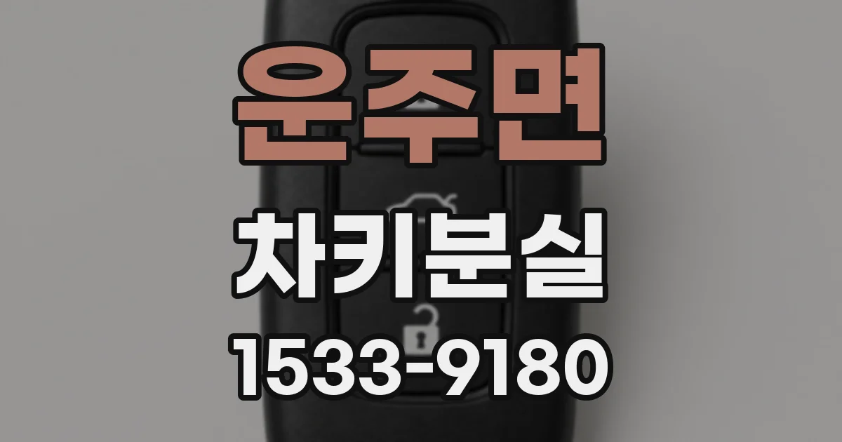 운주면 차키분실